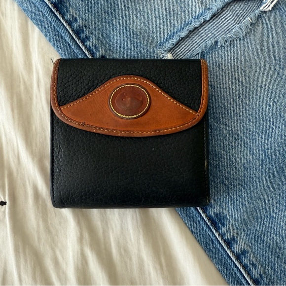 Dooney & Bourke Handbags - Dooney & Bourke Black and‎ Brown Leather Wallet